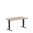 Höj och sänkbart skrivbord, 1400x800mm, vit ask/svart