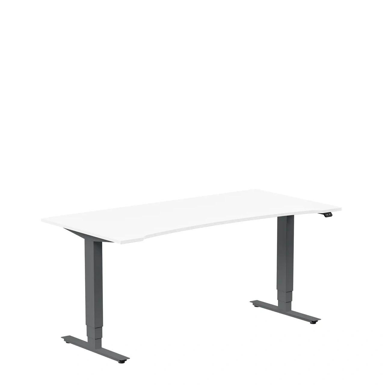 Höj och sänkbart skrivbord 1600x800mm uttag vit/antracit