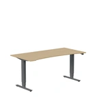 Höj och sänkbart skrivbord, 1600x800mm, uttag ek/antracit