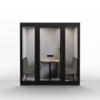 Pod Lugnet Kvartett, Exteriör svart/Soffor tyg Cura varmgrå