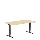 Höj och sänkbart skrivbord, 1600x800mm, björk/svart