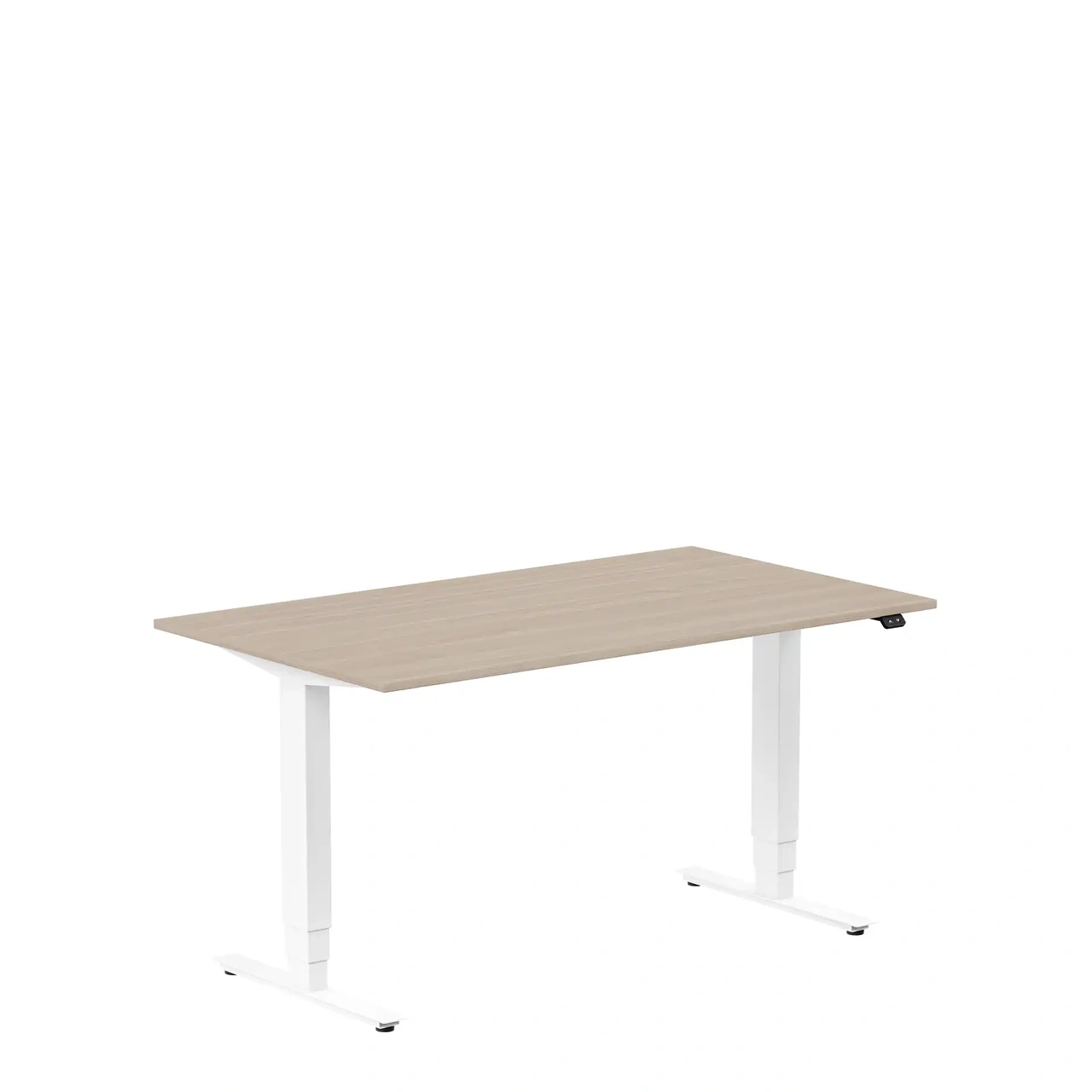 Höj och sänkbart skrivbord, 1400x800mm, vit ask/vit