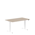 Höj och sänkbart skrivbord, 1400x800mm, vit ask/vit