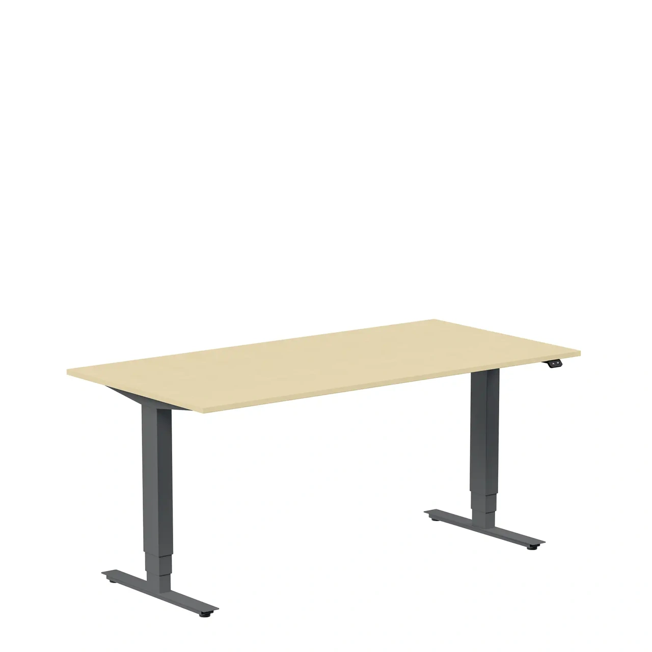 Höj och sänkbart skrivbord, 1600x800mm, björk/antracit