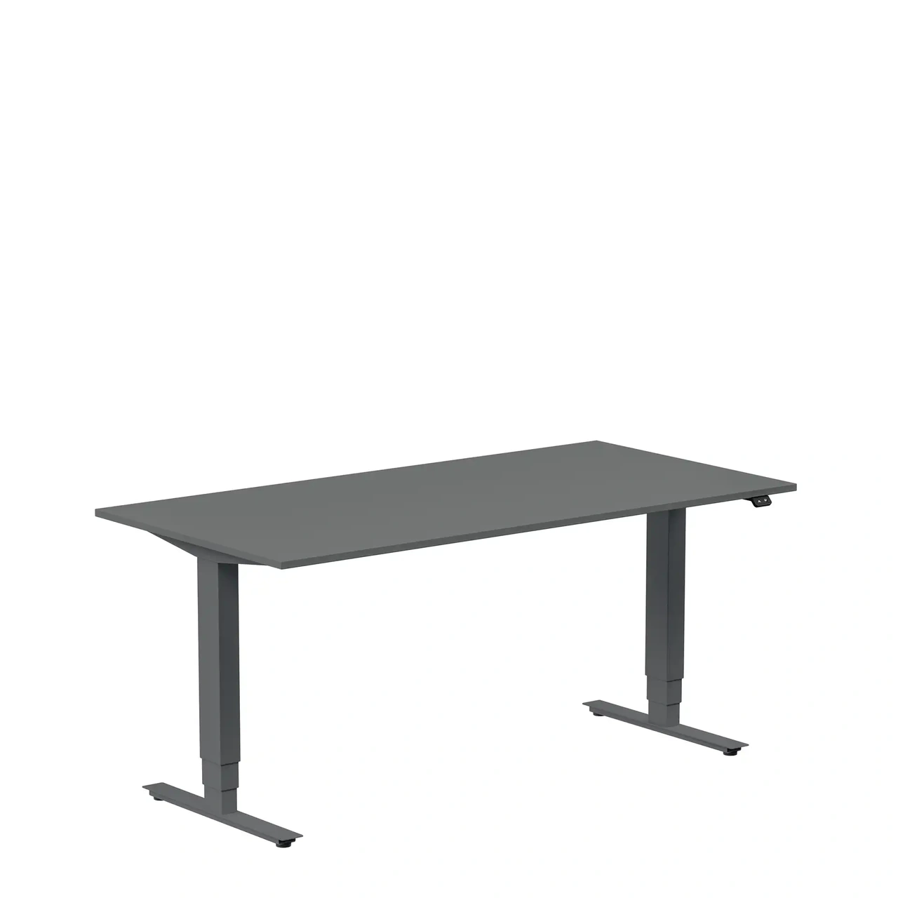 Höj och sänkbart skrivbord, 1600x800mm, mörkgrå/antracit