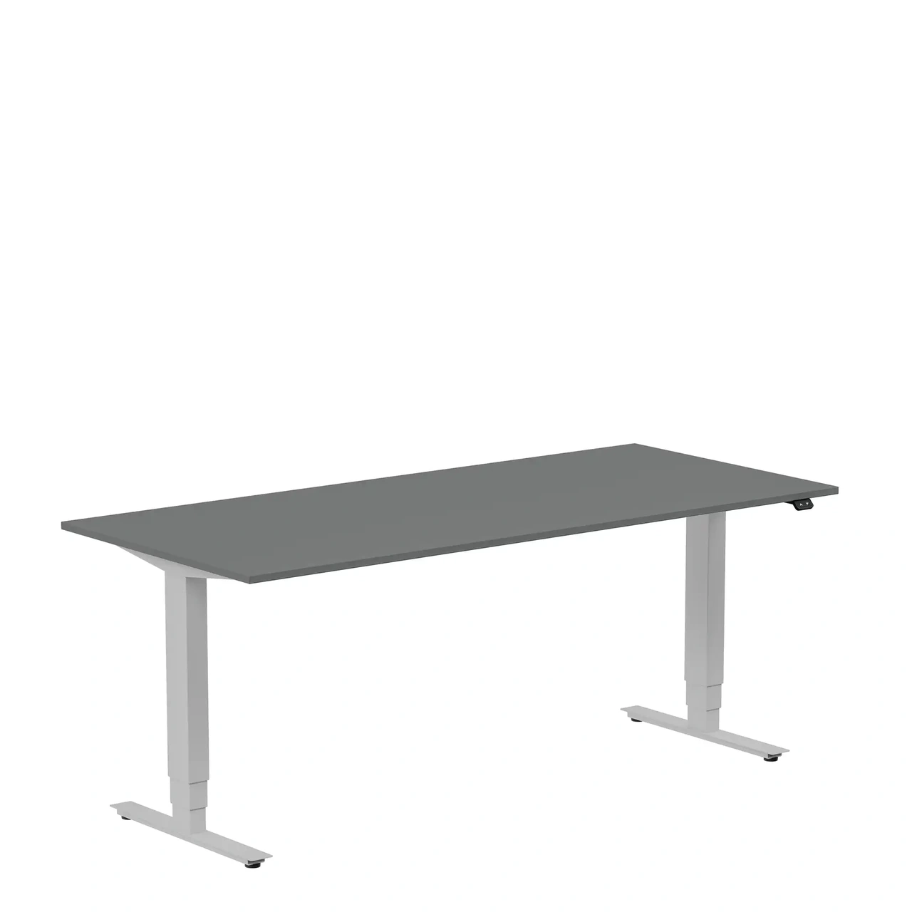 Höj och sänkbart skrivbord, 1800x800mm, mörkgrå/silver