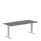 Höj och sänkbart skrivbord, 1800x800mm, mörkgrå/silver