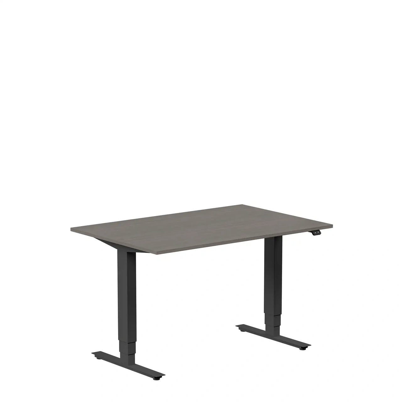 Höj och sänkbart skrivbord, 1200x600mm, mörk ask/svart