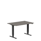Höj och sänkbart skrivbord, 1200x600mm, mörk ask/svart