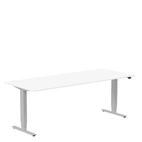 Höj och sänkbart skrivbord, 2000x800mm, vit/silver