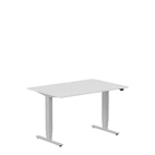 Höj och sänkbart skrivbord, 1200x600mm, ljusgrå/silver