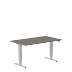 Höj och sänkbart skrivbord, 1400x800mm, mörk ask/silver