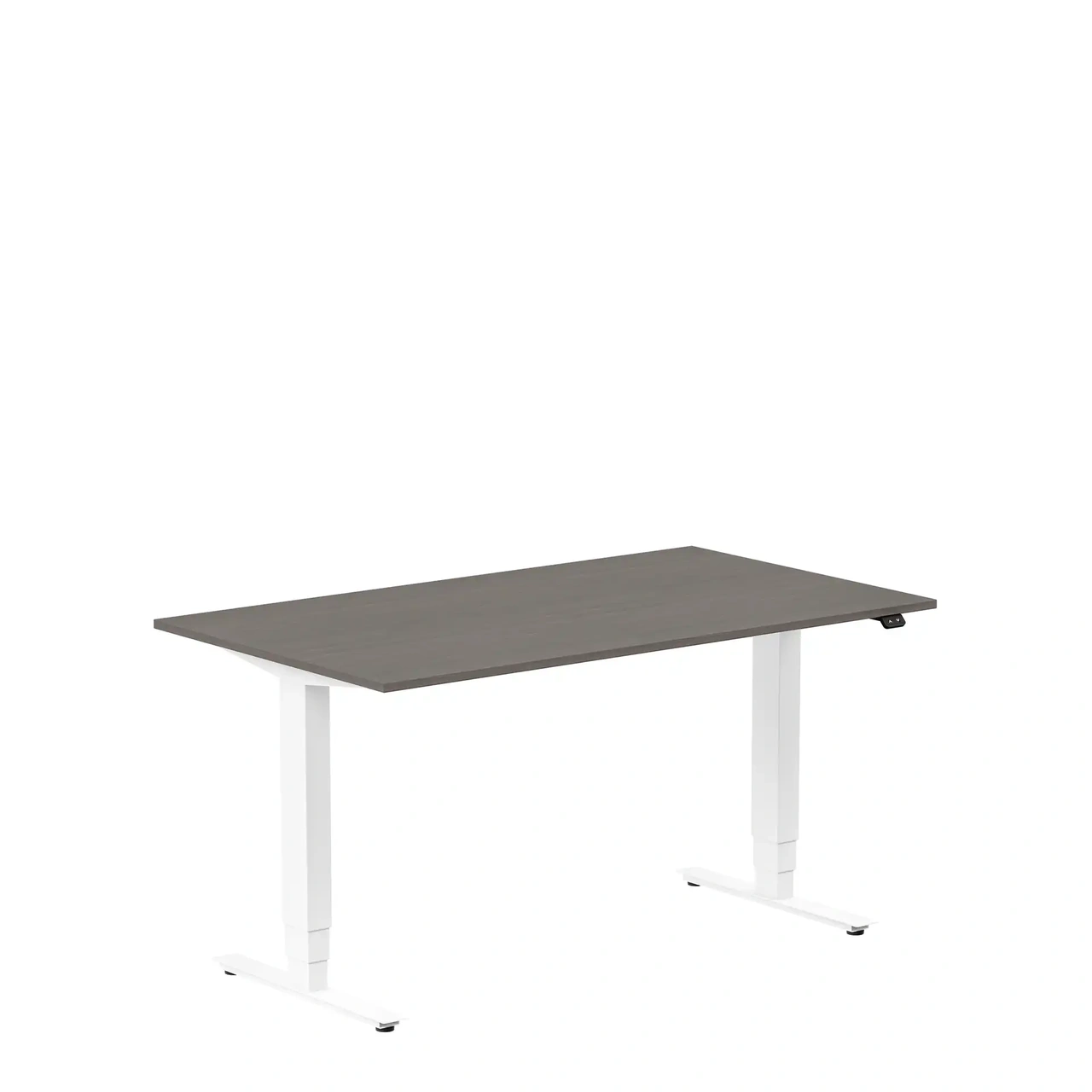 Höj och sänkbart skrivbord, 1400x800mm, mörk ask/vit