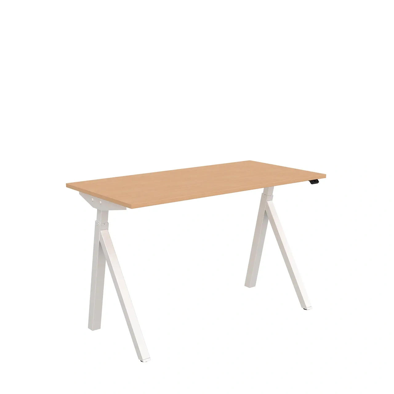 Höj och sänkbart skrivbord, El, 1200 x 600mm, bok/vit