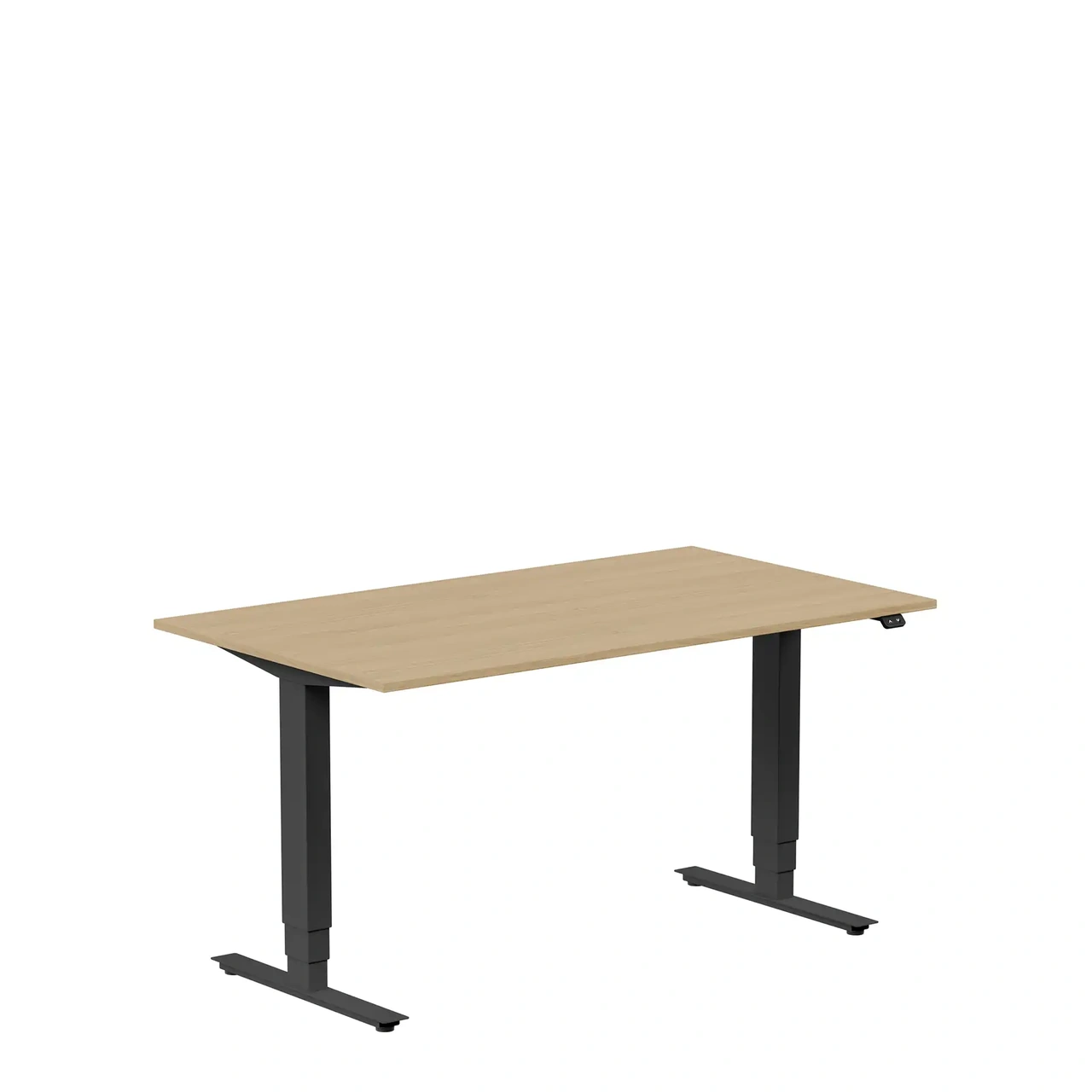 Höj och sänkbart skrivbord, 1400x800mm, ek/svart