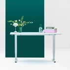 Höj och sänkbart skrivbord, 1400x800mm, bok/silver