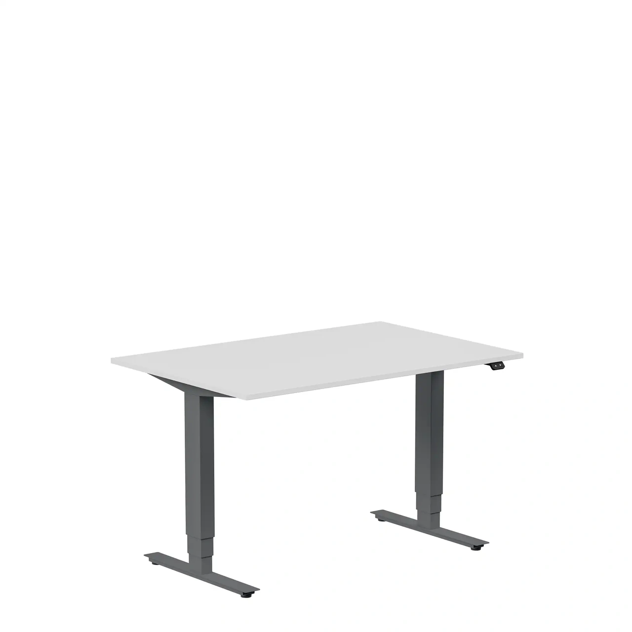 Höj och sänkbart skrivbord, 1200x600mm, ljusgrå/antracit