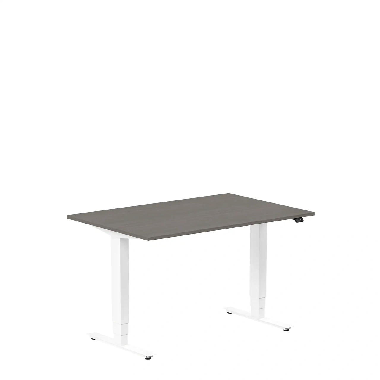 Höj och sänkbart skrivbord, 1200x600mm, mörk ask/vit
