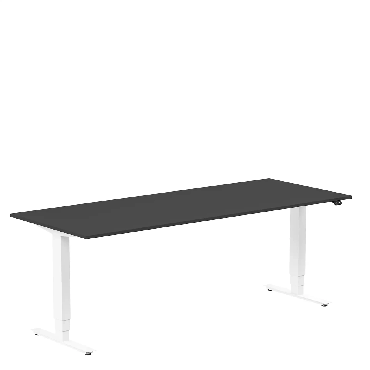 Höj och sänkbart skrivbord, 2000x800mm, svart/vit