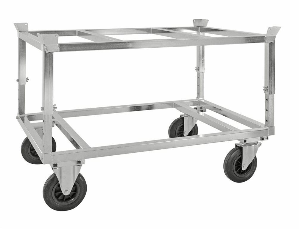 Pallvagn för helpall, ställbar höjd, hjul med broms