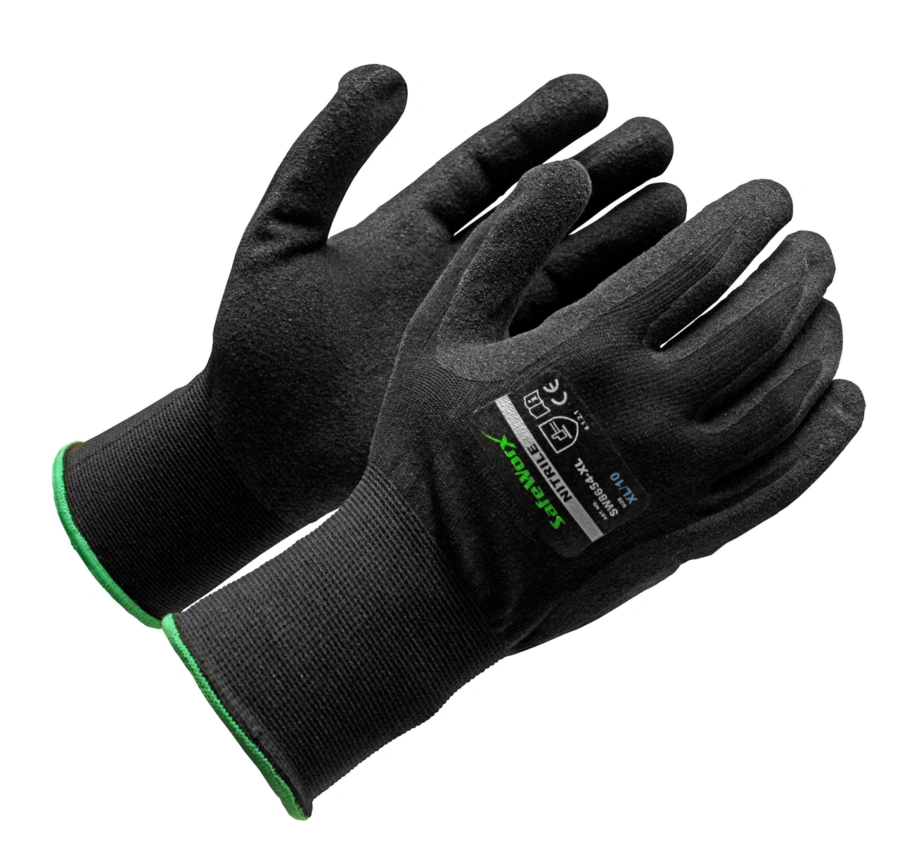 MONTAGEHANDSKE NITRIL SANDY, FINISH STL. S/7 12pack