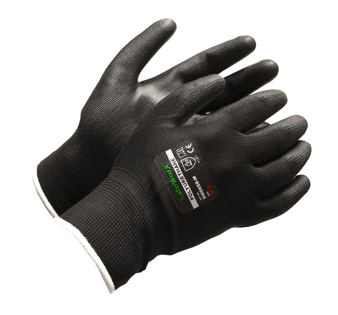 MONTAGEHANDSKE PU SVART, STL. L/9 12pack