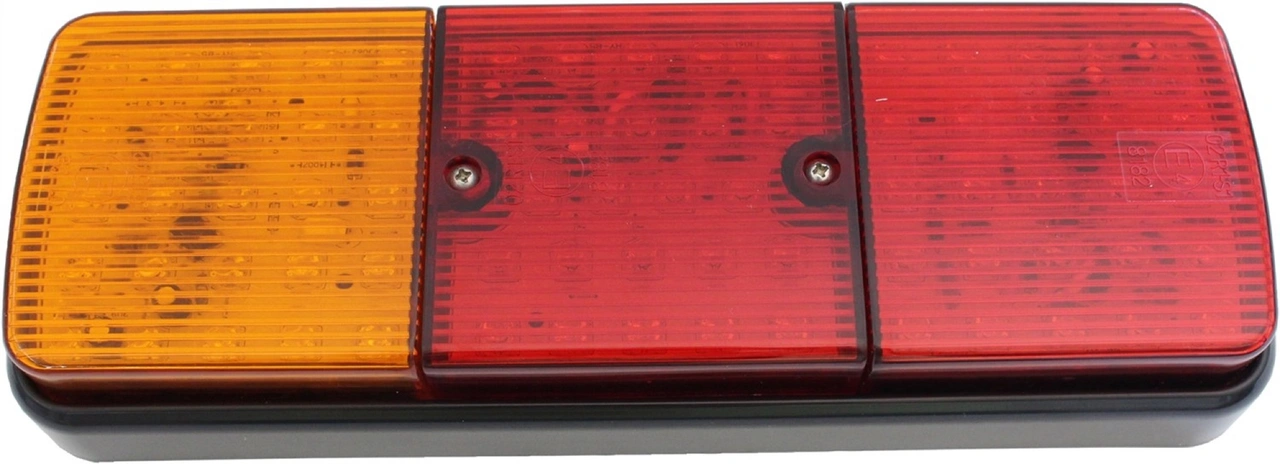 BAKLJUS LED GUL & RÖD 10-30 V, 75 LED PC LINS IP67