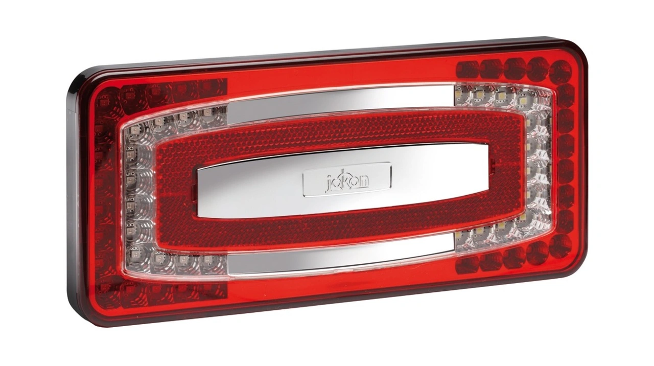 BAKLYKTA LED, 6 FUNKTIONER, 9-32V, 0.5m KABEL