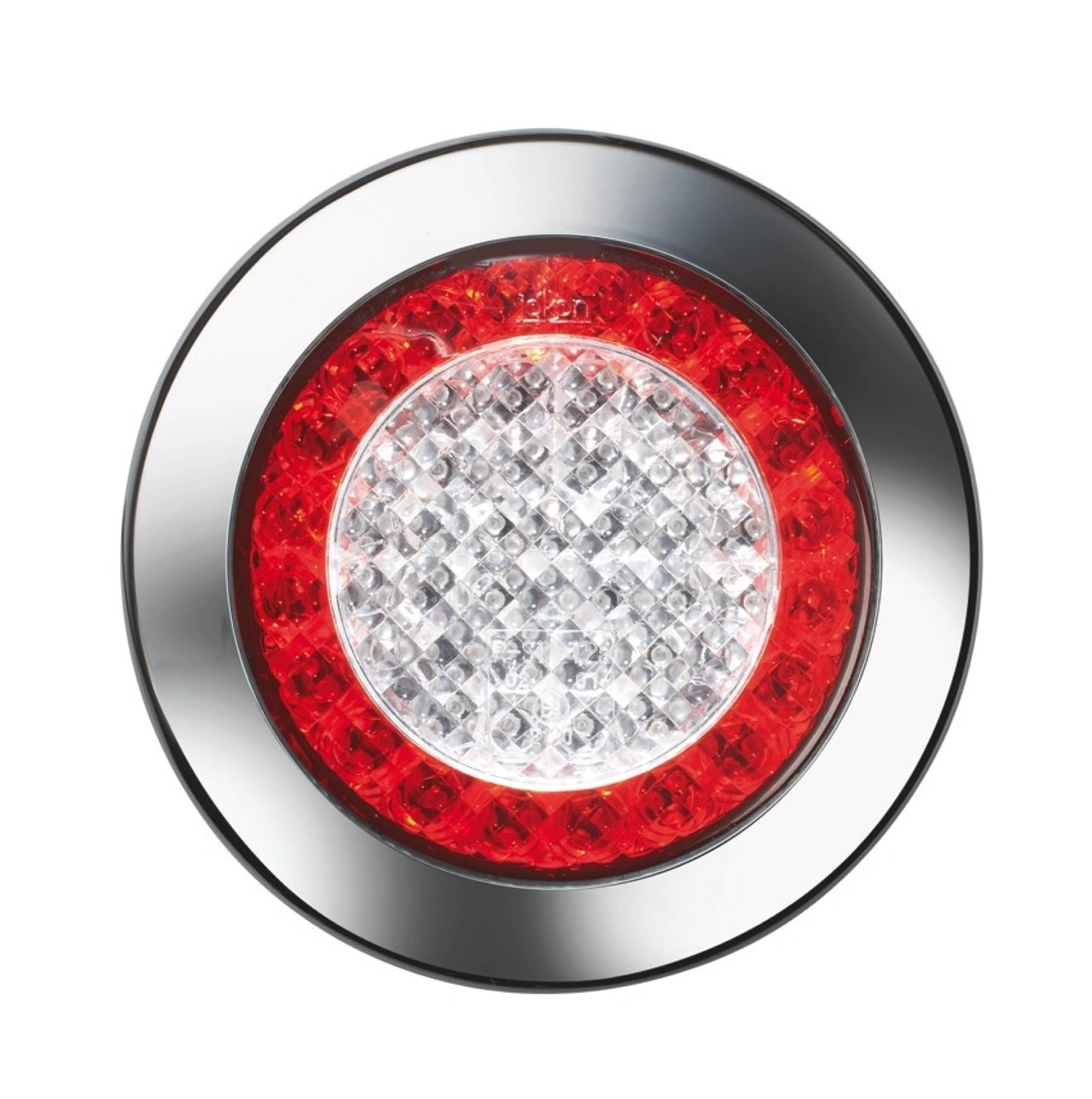 BAKLYKTA LED BAK/BROMS/BLINK, RÖD/KLAR, 24 V, Kabel 2,5 m
