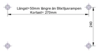 BLIXTLJUSRAMP LED 10-30V 140cm, R65 & R10 IP67 5m KABEL