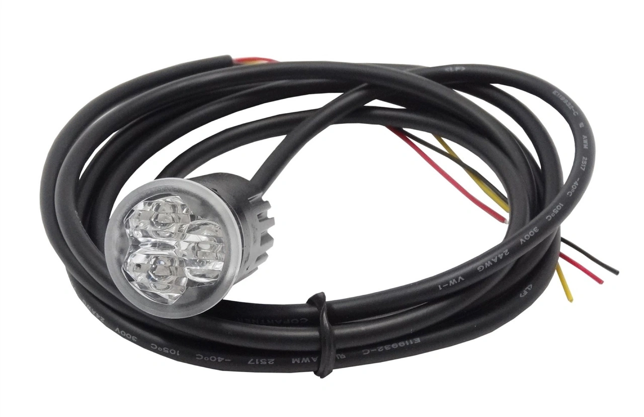 BLIXTLJUS VITT, 3 LED, FÖR INFÄLLNAD 2M KABEL