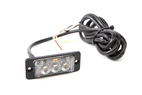 BLIXTLJUS SLIM VITT, 12-24V 3 LED, PLANMONTAGE, 2m KABEL