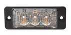 BLIXTLJUS SLIM VITT, 12-24V 3 LED, PLANMONTAGE, 2m KABEL
