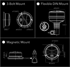 BLIXTLJUS 12/24V MINI, 112mmø MAGNET
