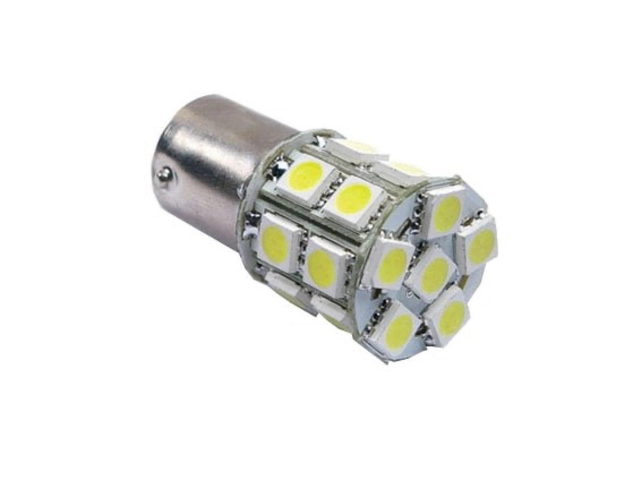 LEDLAMPA BA15s, 12-24V, VIT, 2.7-5W 20led SMD 5050 2st/frp