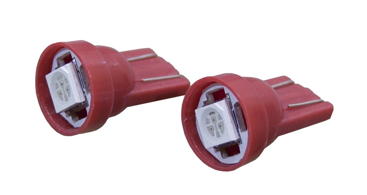 LEDLAMPA W2.1x9.5D, 24V, RÖD, 0,2W 1led SMD 5050 2st/frp