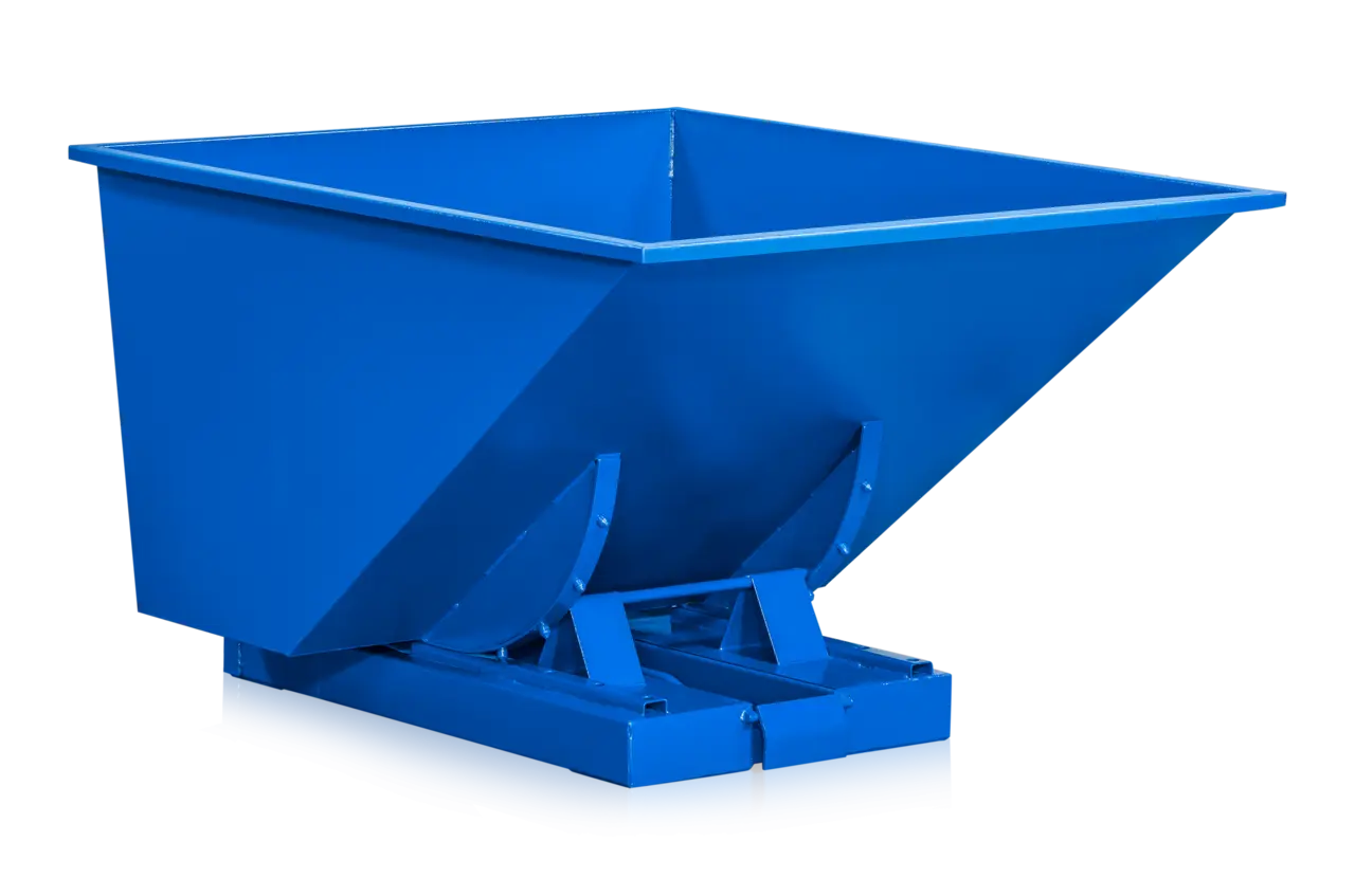 Tippcontainer med tryckplatta Mega 900L