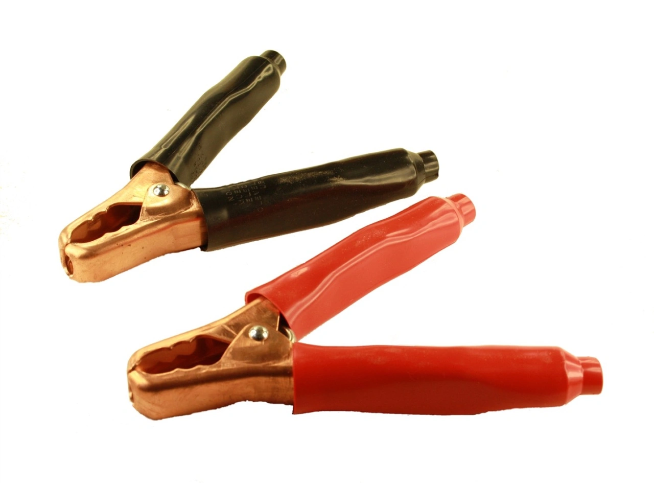 KLÄMMA KOPPAR +, RÖD, 200A