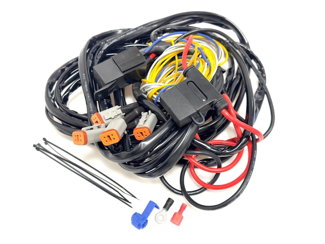 EXTRALJUSKABLAGE MED RELÄ 12 V, 80 A 4 ST 4-POL DT-KONTAKT