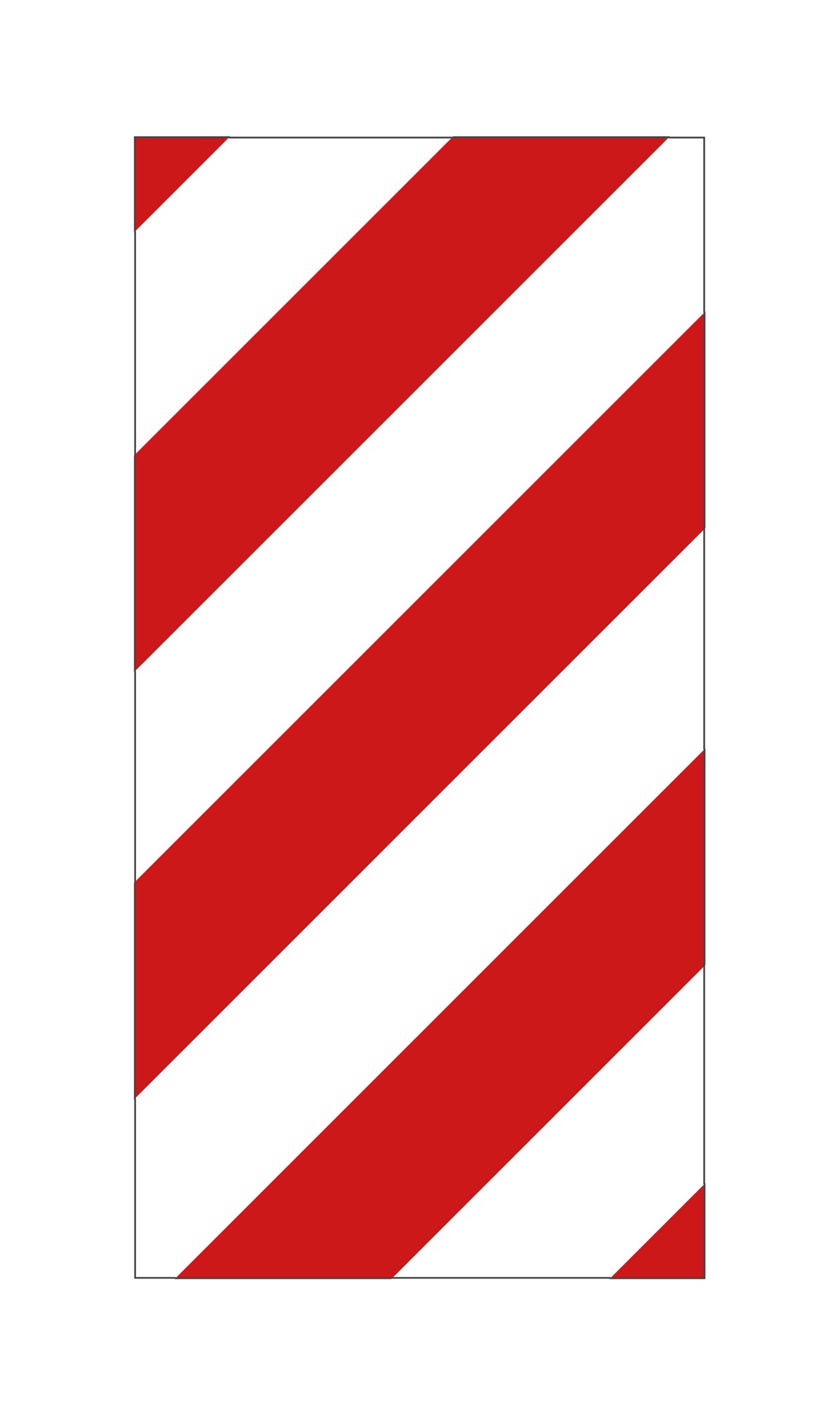 VARNINGSSKYLT SIDOMARKERING VÄNSTER, ALUMINIUM 282x565x1mm