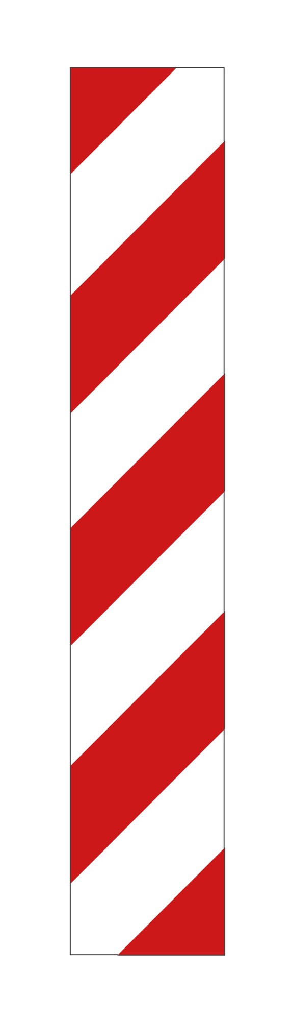 VARNINGSSKYLT SIDOMARKERING VÄNSTER, ALUMINIUM 140x800x1mm