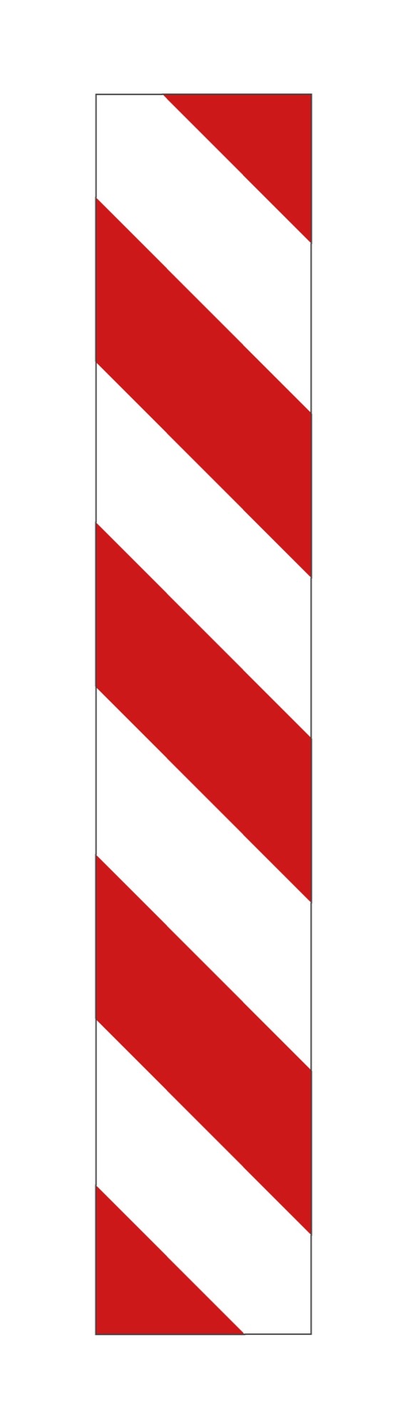 VARNINGSSKYLT SIDOMARKERING HÖGER, ALUMINIUM 140x800x1mm