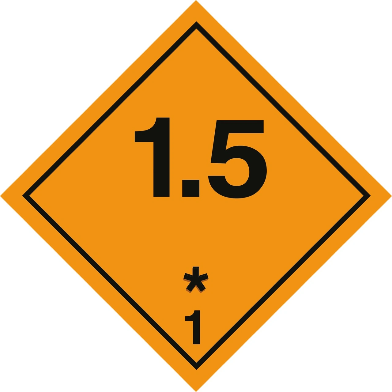 ETIKETT EXPLOSIONSRISK 1.5, SJÄLVHÄFT 300x300 mm 10st