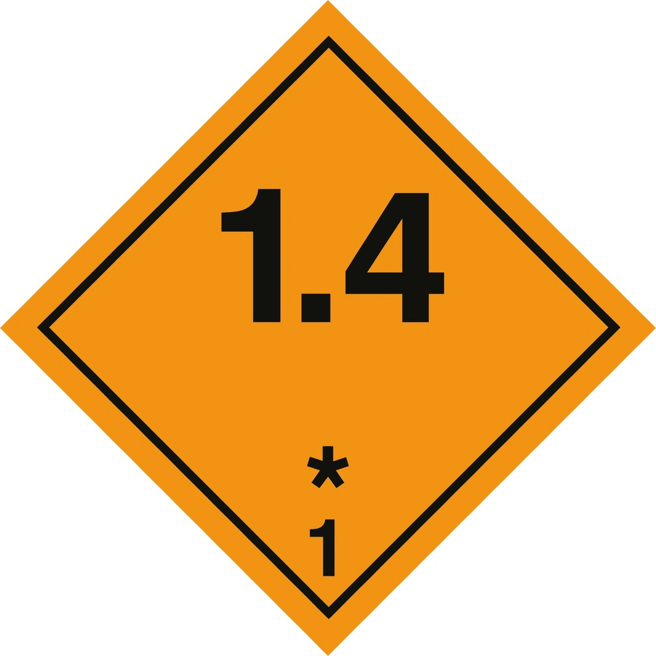 ETIKETT EXPLOSIONSRISK 1.4, SJÄLVHÄFT 300x300 mm 10st