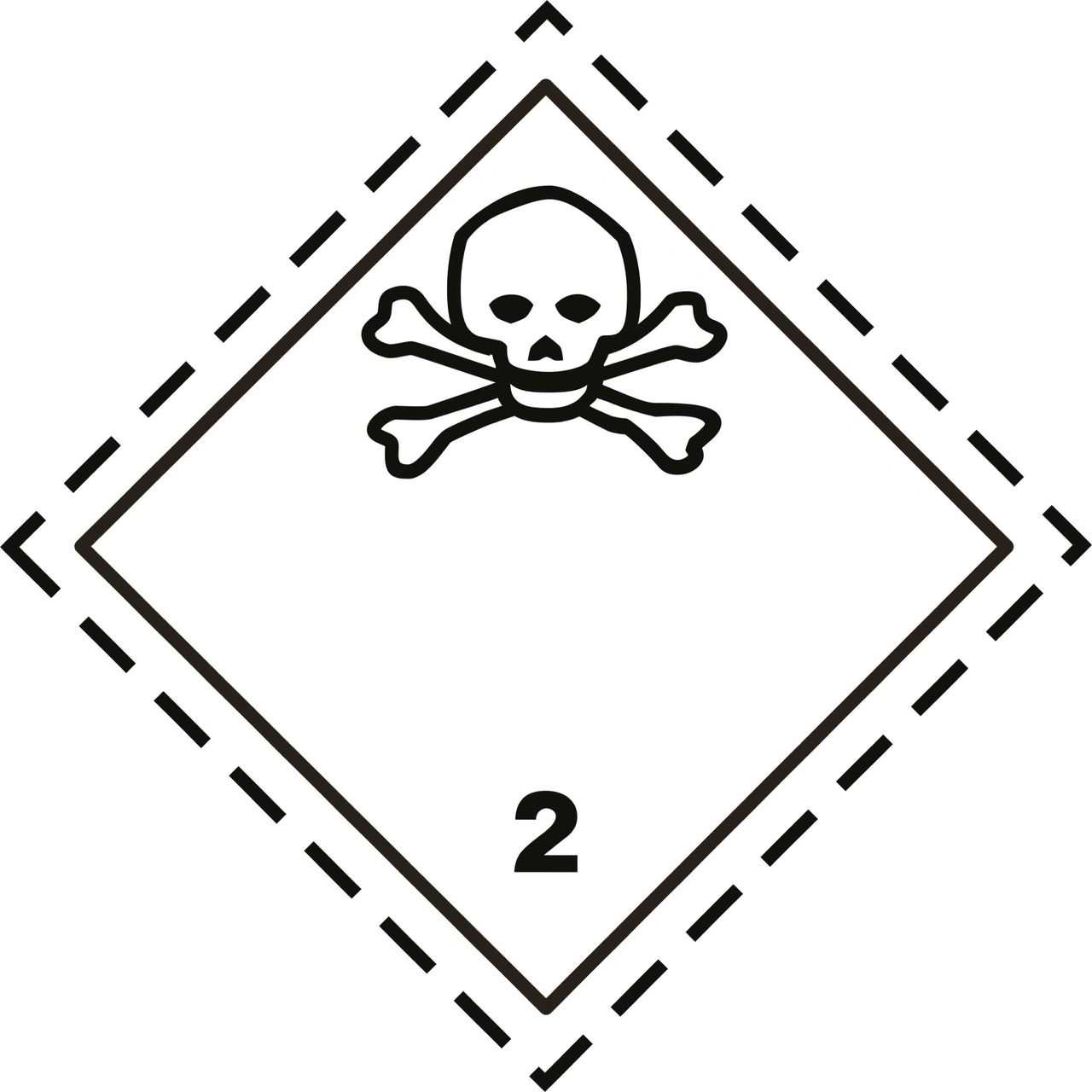 ETIKETT GIFTIGA GASER 2.3, SJÄLVHÄFT 300x300 mm 10st