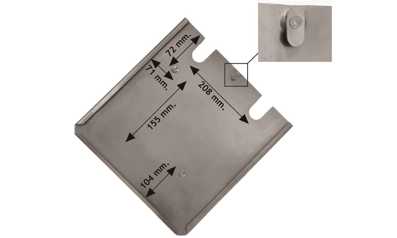 HÅLLARE ADR-SKYLT MED CLIPS, 300x300mm RF STÅL