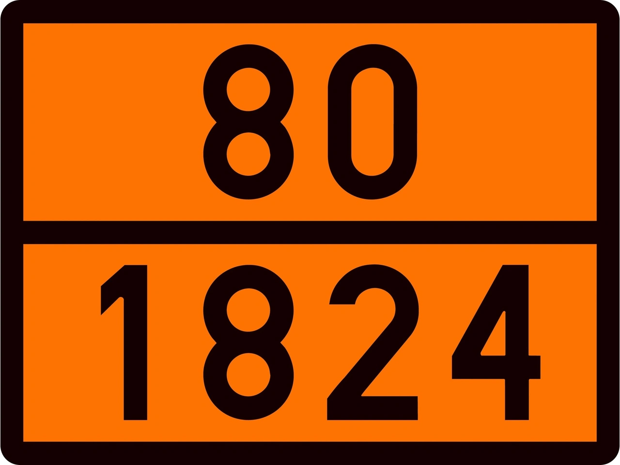 ADR-SKYLT 80/1824 NATRIUMHYDROXIDLÖSNING, 300x400 mm RF