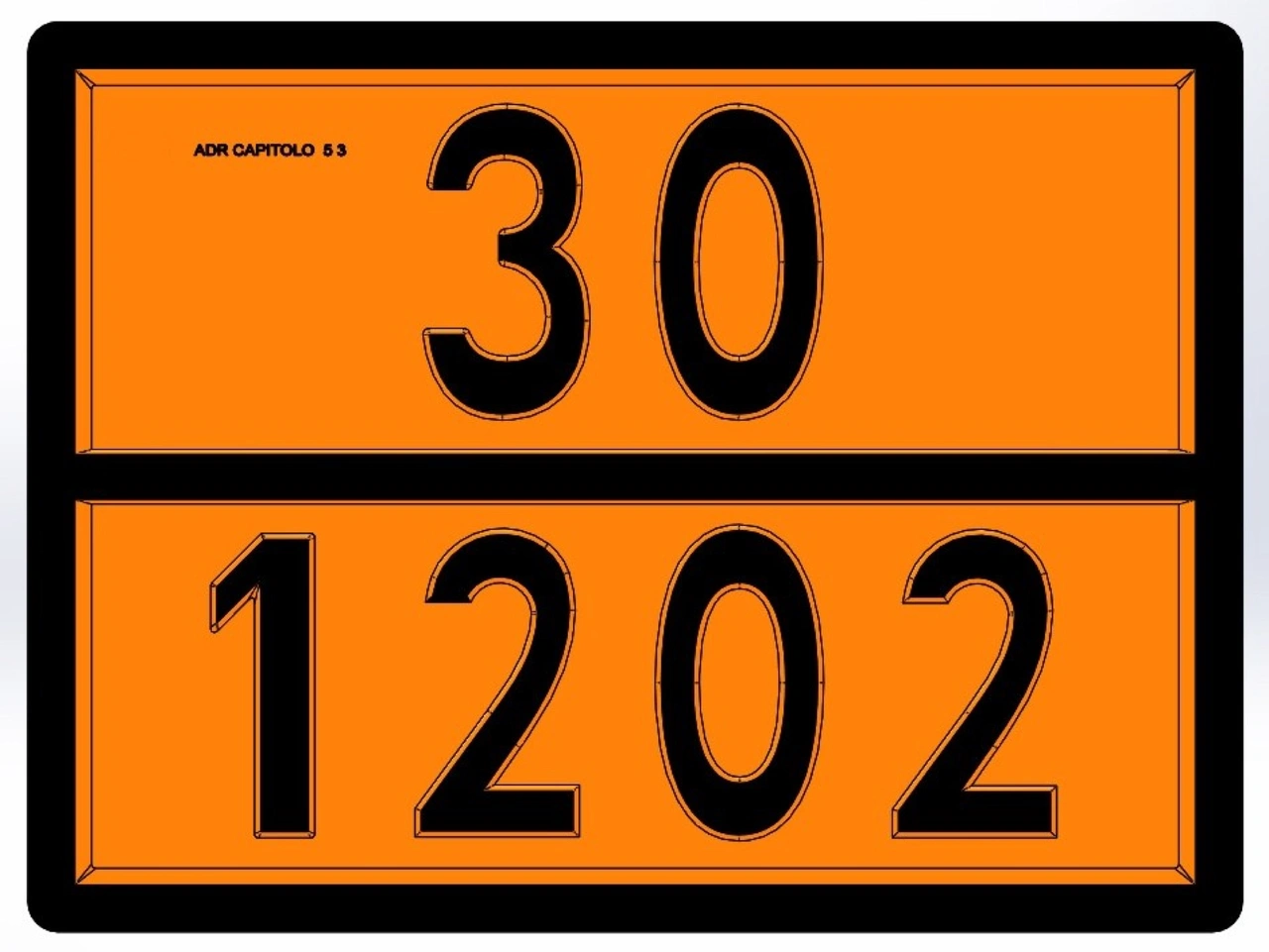 ADR-SKYLT 30/1202 DIESEL, 300x400 mm RF