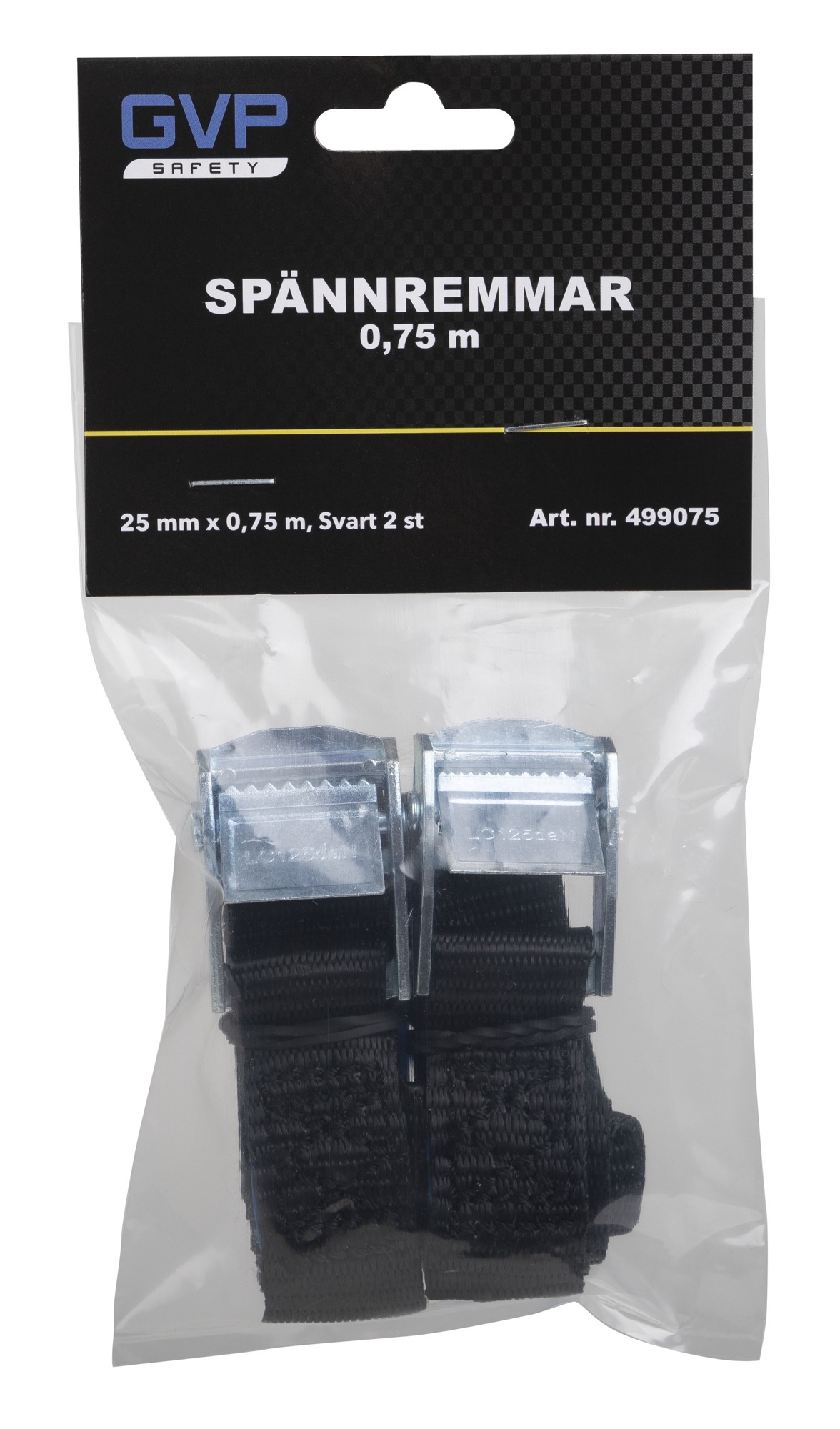SNABBSURRNING 25 mm x 0.75 m, 2 st/förp, SVART 10pack