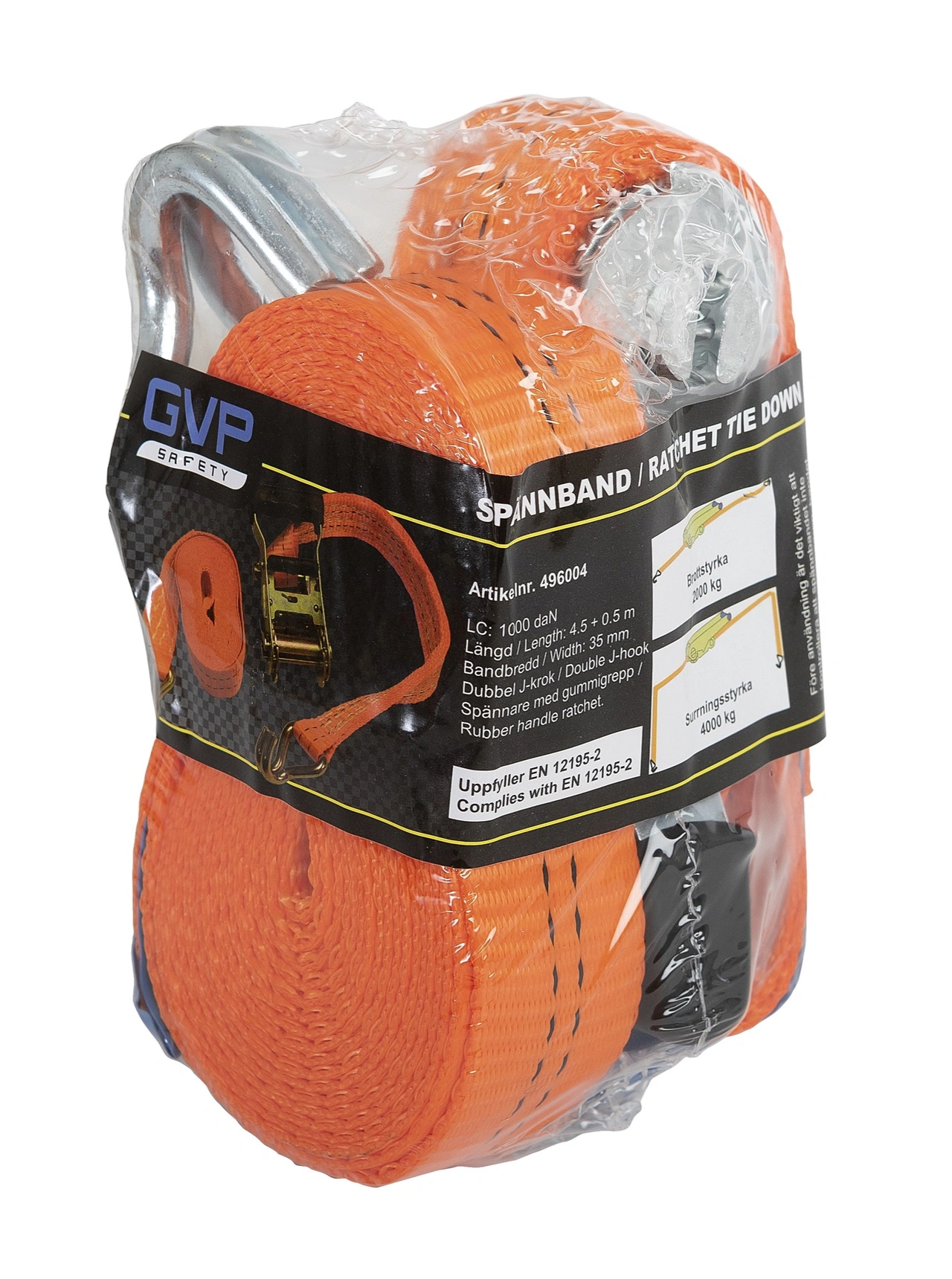 SPÄNNBAND LC1000, 4.5+0.5m, 35mm, DUBBEL J-KROK